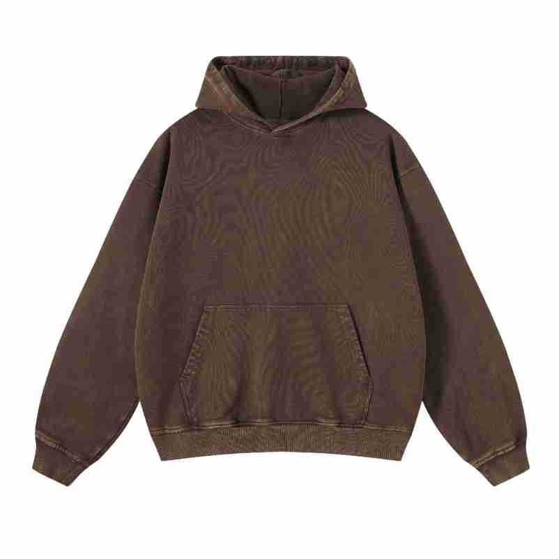 420Gsm High Quality Street Wear Heavy Weight Oversized Washed Vintage Streetwear Retro Custom Logo Men's Hoodie