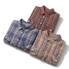 OEM Manufacturer Wholesale Cotton Casual Oversize Size Full Plaid Printed Vintage Lapel Shirts For Men