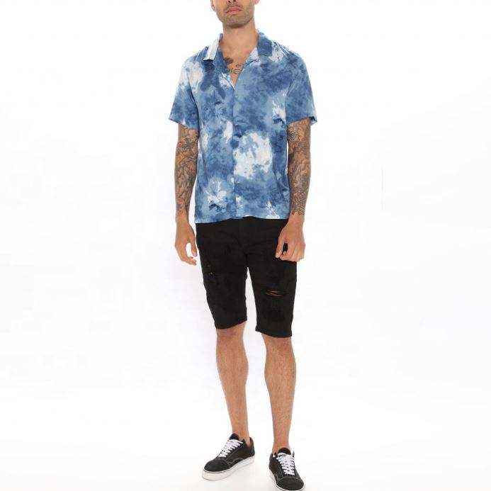 OEM Manufacturer Custom All Over Printed Sublimation V Neck T Shirt Men Shirt For Adult
