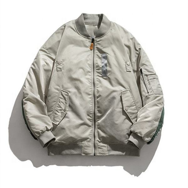Oem Manufacturer Custom Men's Solid Color Simple Pocket Cover Baseball Cotton Jacket