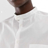 OEM Manufacturer Stand Collar Plus Size 100% Cotton Casual White Color Plain Long Sleeve Oversized Shirts For Men