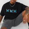 Wholesale Streetwear Black Butterfly Printed T Shirt Short Sleeve Men 100% Cotton Print On Demand T Shirt