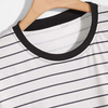 Oem Bulk Wholesale Brand Tshirts Contrast Binding Men Summer Short Sleeve Striped Tshirt