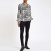 OEM Manufacturer Shirts For Men Hawaiian Shirt Grey Snake Print Long Sleeve Shirt