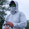 OEM Manufacturer Custom Logo 100% Poly Bonded Microfleece Technical Breathable Face Cover Masked Men Fishing Hoodie