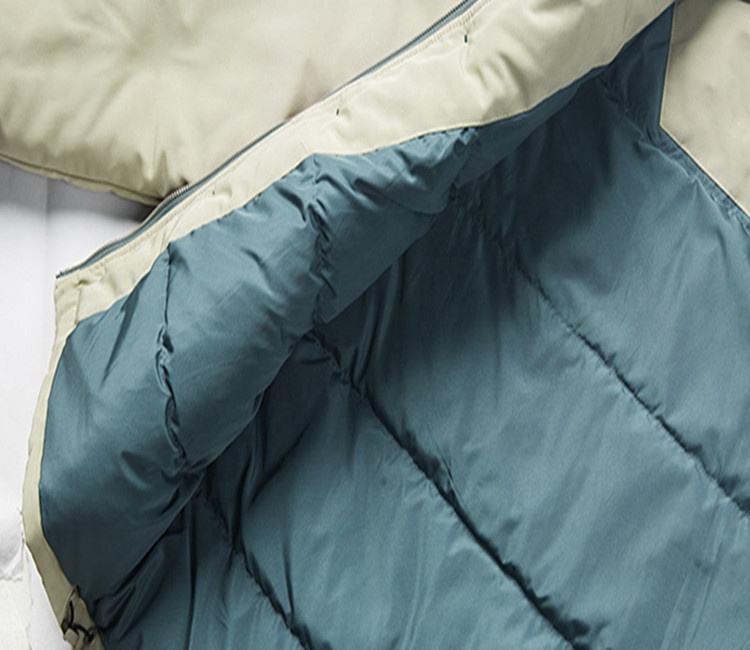 Oem Manufacturer Custom Men'ss Down Fashion Simple Contrast Color Quilted Plus Size Jacket
