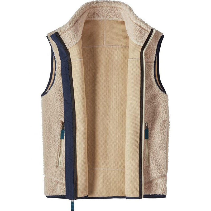 Visokokvalitetna šerpa jakna bez rukava s patentnim zatvaračem i prsluk od flisa proizvođača OEM-a