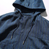 Oem Manufacturer New Custom Fashion Plus Sizes Retro Side Flap Slant Pocket Striped Coat Jacket