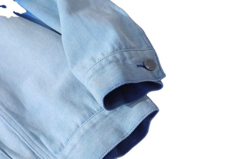 Oem Manufacturer Wholesale Custom Fashion Gradient Pattern Denim Cardigan Clothing Jacket