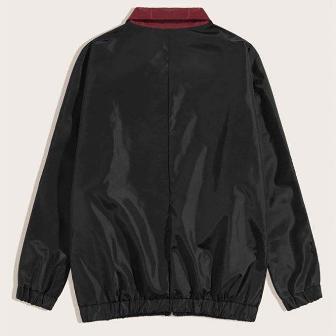 Bulk Hot Sale Streetwear Color Block Zip Opening Men Wind Breaker Jacket