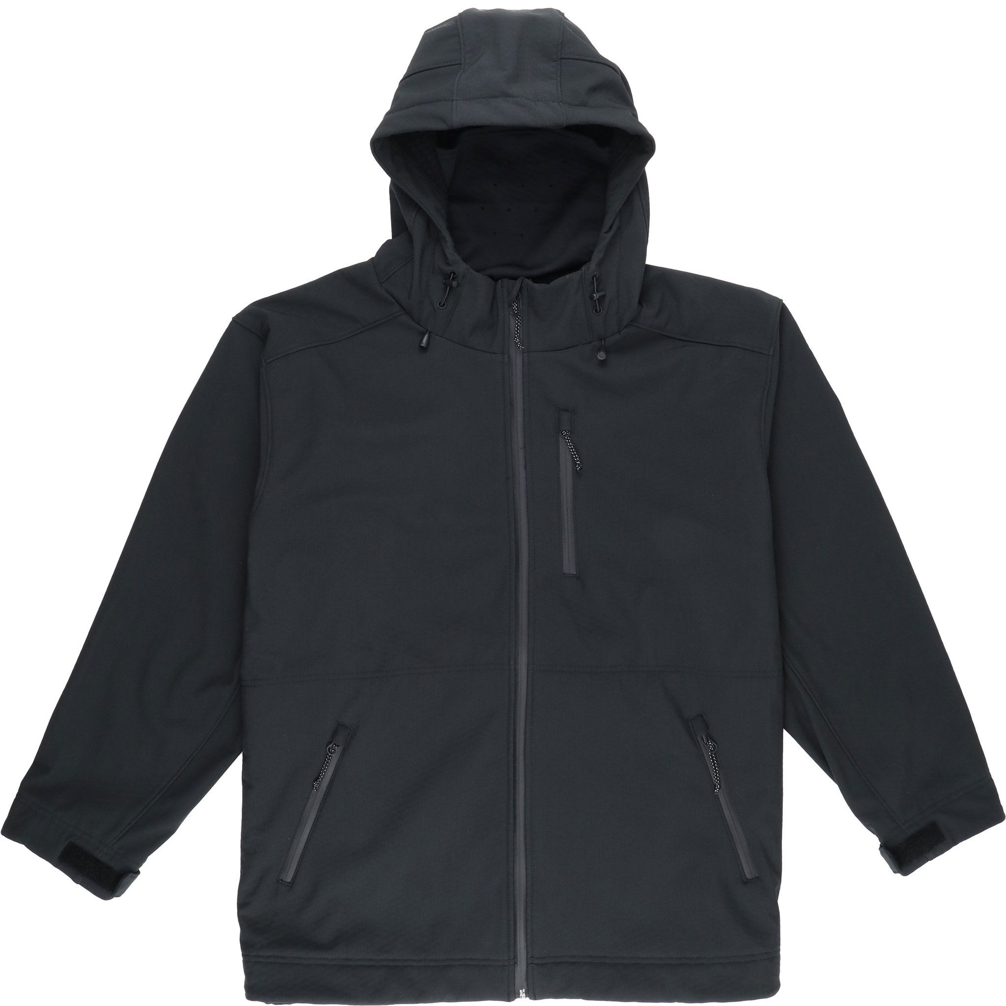 Pengilang OEM Logo Tersuai PU Softshell Windproof Zip up Plus Saiz Besar Jaket Memancing Lelaki