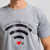 Персонализиран WiFi модел отпечатани мъжки графична тениска с къс ръкав o Врат леки мъже лято 180 GSM тениски