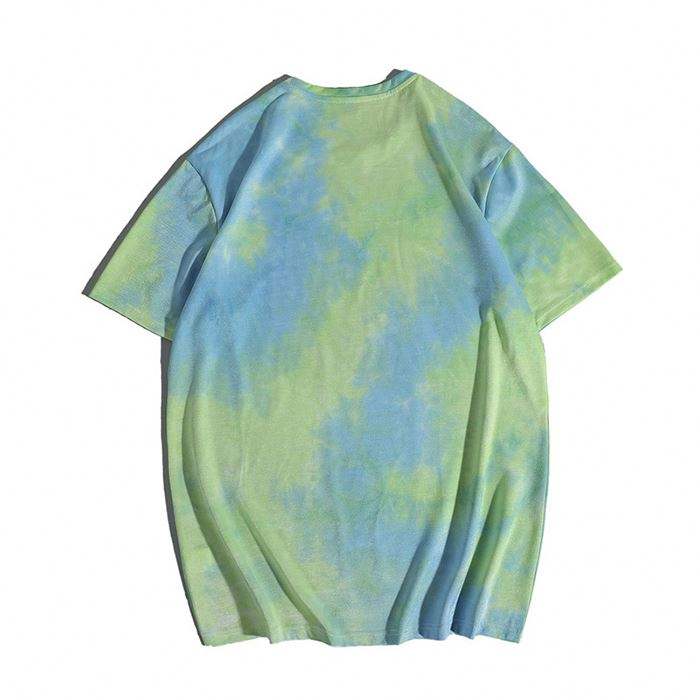 Oem Factory Custom Hip Hop T Shirt Summer Short Sleeve Men Round Neck Tie Dye Unisex T Shirt