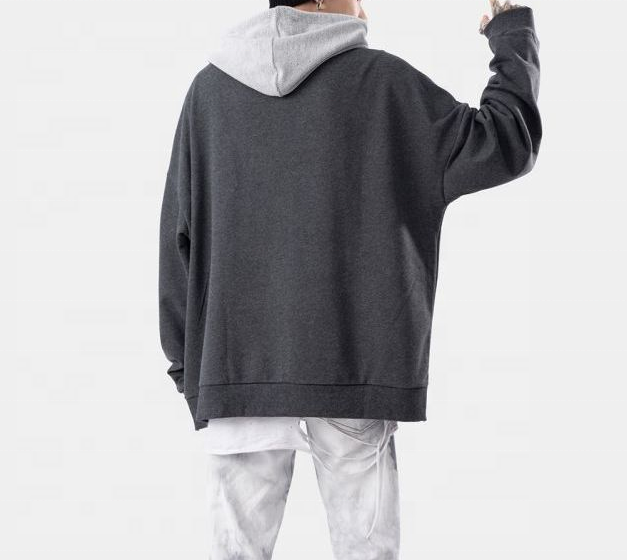OEM Manufacturer Customized Color Block Patchwork Distress Casual Custom Sweatshirt Plus Size Hoodies Men Hoodies