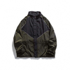 OEM Manufacturer Custom Fashion Contrast Stitching Stand Collar Loose Coats Jacket