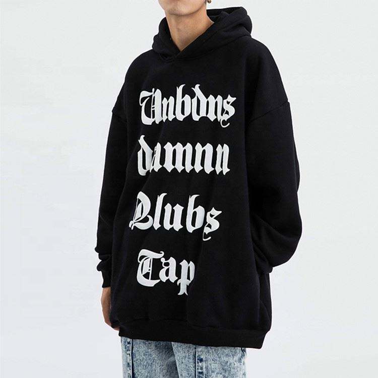 OEM Manufacturer Spring Hoodies Design Letter Puff Print Classic Style Bulk Hoodies Private Label