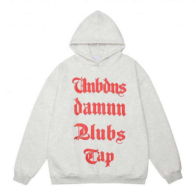 OEM Manufacturer Spring Hoodies Design Letter Puff Print Classic Style Bulk Hoodies Private Label