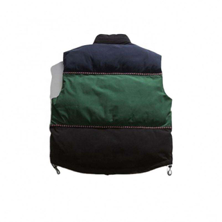 Oem Manufacturer Custom Men's Down Stand Collar Contrast Color Sleeveless Waistcoat Cotton Vest Jacket