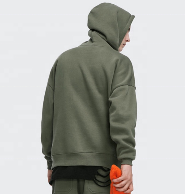 OEM Manufacturer Customized High Collar Casual Custom Sweatshirt Oversized Hoodies Men Hoodies