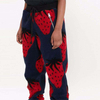 OEM Manufacturer Custom Men Casual Pants Elastic Waist Drawstring Ribbed Cuffs Black Strawberry Print Fleece Sweatpants