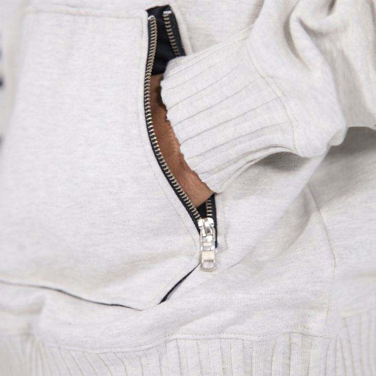 OEM Manufacturer Custom High Quality Oversized Cotton Zipper Kangaroo Pocket Grey Plain Hoodies Pullover