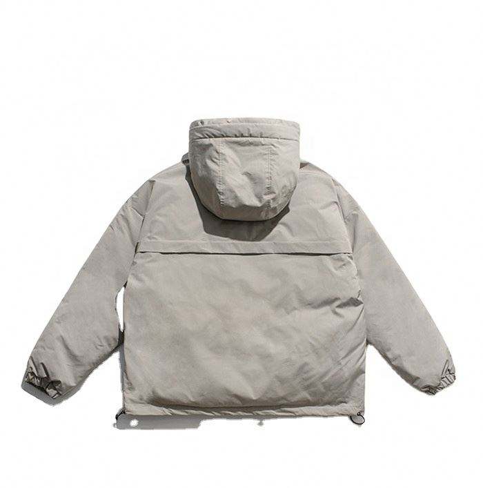 Oem Manufacturer Men's Hooded Cotton-Padded Coat Fashion Simple Print Jacket
