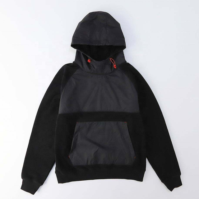 OEM Manufacturer Customized Patchwork Polar Fleece Casual Custom Sweatshirt Plus Size Hoodies Men Hoodies