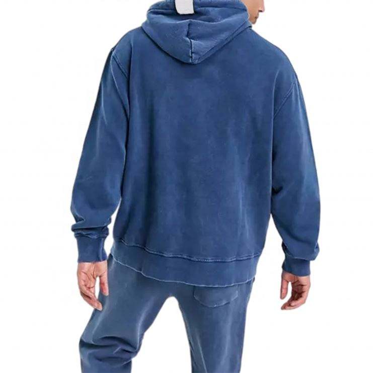 ผู้ผลิต OEM เสื้อผ้าธรรมดาย้อมสไตล์วินเทจที่กำหนดเองหนาล้างเสื้อผ้าผู้ชายหลวมหลวม