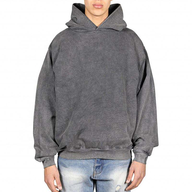 OEM Manufacturer High Quality 100% Cotton Acid Wash Hoodie Streetwear Washing Sweater Stone Washed Vintage Hoodie