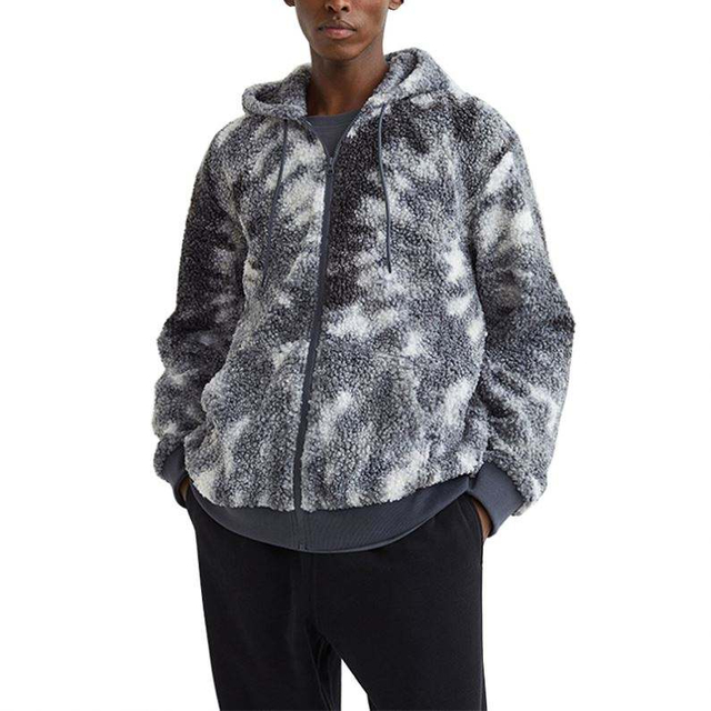 OEM Manufacturer Custom Winter Warmth Fashion Long Sleeve Streetwear Loose Drawstring Zipper Hooded Men's Coats