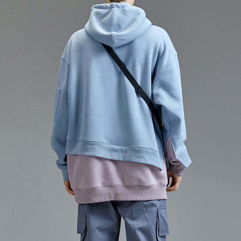 OEM Manufacturer Custom 2022 Japanese Patchwork Clothes Trendy Streetwear Clothing Mens Pastel Hoodie
