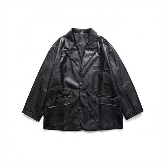 Oem Manufacturer Custom High Quality Plus Size Function Pu Leather Men's Wide Edition Multi-Bag Jacket