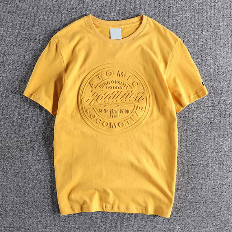 OEM wysokiej jakości producent Pima ciężka koszulka bawełniana niestandardowe logo T Shirt druk w dużych rozmiarach 3d tłoczone koszulki męskie t-shirty
