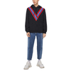High Quality New Design Custom V Shaped Applique Knitted Hoodie