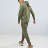 Jogging Suit Manufacturer Men Plain Tracksuit Hoodie Tapered Joggers In Khaki