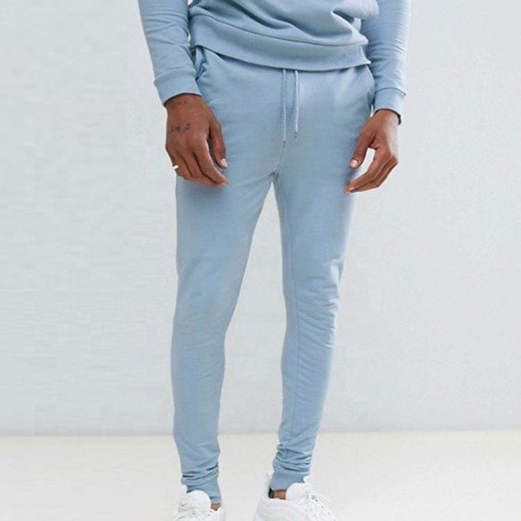 Wholesale Sweat Suits Custom Logo Muscle Hoodie Skinny Joggers