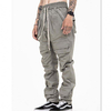 Oem Manufacturers Custom Logo Multi Pocket Cargo Pants Men Elastic Drawstring Waist Solid Color Utility Tactical Track Pants