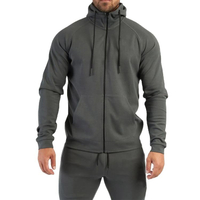 New Design Men Custom Sport Fitness Clothing Light Weight Zipper Hoodie