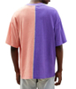 Herren halbe Farbe Baumwolle benutzerdefinierte Kontraststicken Streetwear Split Colors T -Shirts