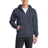 Custom 100% Cotton Mens Blank Zip Up Hoodie Full Zipped Front Jacket