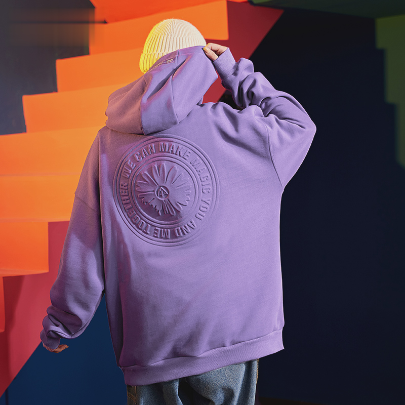 Felpa con logo personalizzato da uomo in cotone 100% Felpa con cappuccio in rilievo 3D con stampa di lettere unisex