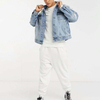 Custom Mens Jean Jackets Denim Washed Distressed Oversized Men Denim Jacket