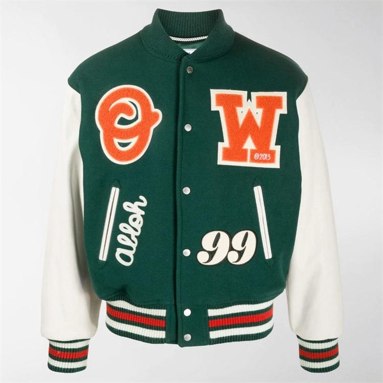 Oem Manufacturer High Quality Chenille Embroidery Men College Leather Sleeves Custom Baseball Bomber Letterman Varsity Jacket