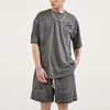 Bulk -Trailsuits Kurzer -Set Vintage gewaschene gestickte Männer 100% Baumwoll zweisteuelhafte T -Shirt und kurzes Set