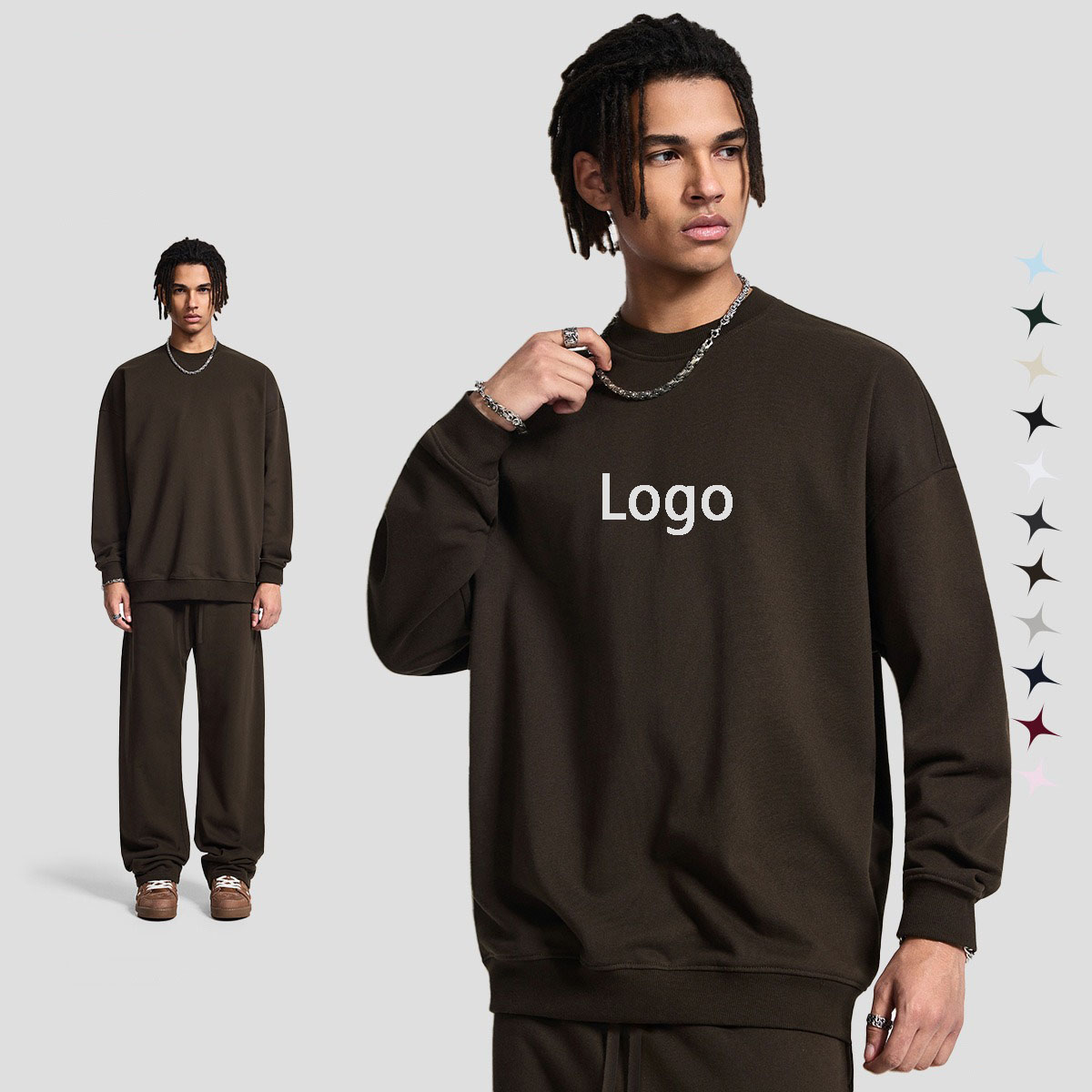 7716 Oversized Thick Cotton Sweatshirt Manufacturer Blanks