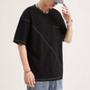 Men Tshirt 2021 Custom Geometrical Pattern Print Tshirts Algodon Contrast Stitching Men Blank Tshirt