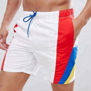 Made In China Online Retro Color Side Stripe Men Swim Shorts