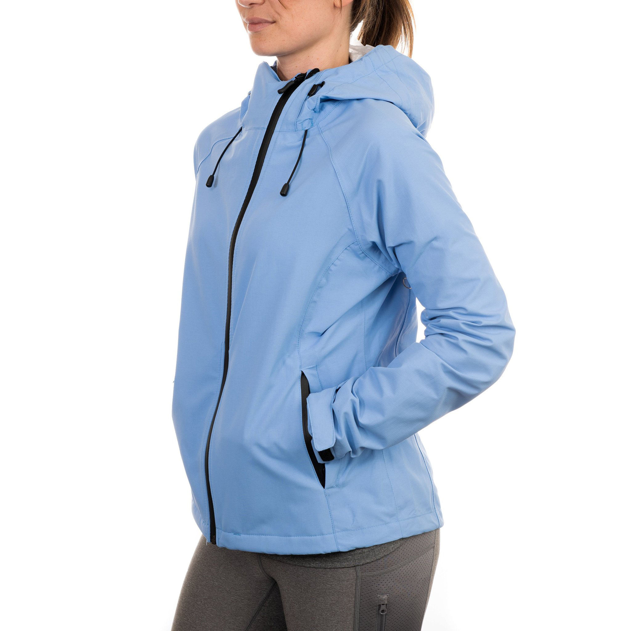 OEM メーカーカスタムロゴ 2.5 層 100% ナイロンリップストップ調節可能な袖口女性釣りジャケット