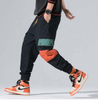 OEM Manufacturer Custom Mens Color Block Big Pockets Pants Multicolor Hip Hop Cargo Jogger Pants