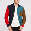 OEM Manufacturer Wholesale Long Sleeve Shirts Men Single Pocket Color Block Corduroy Shirt